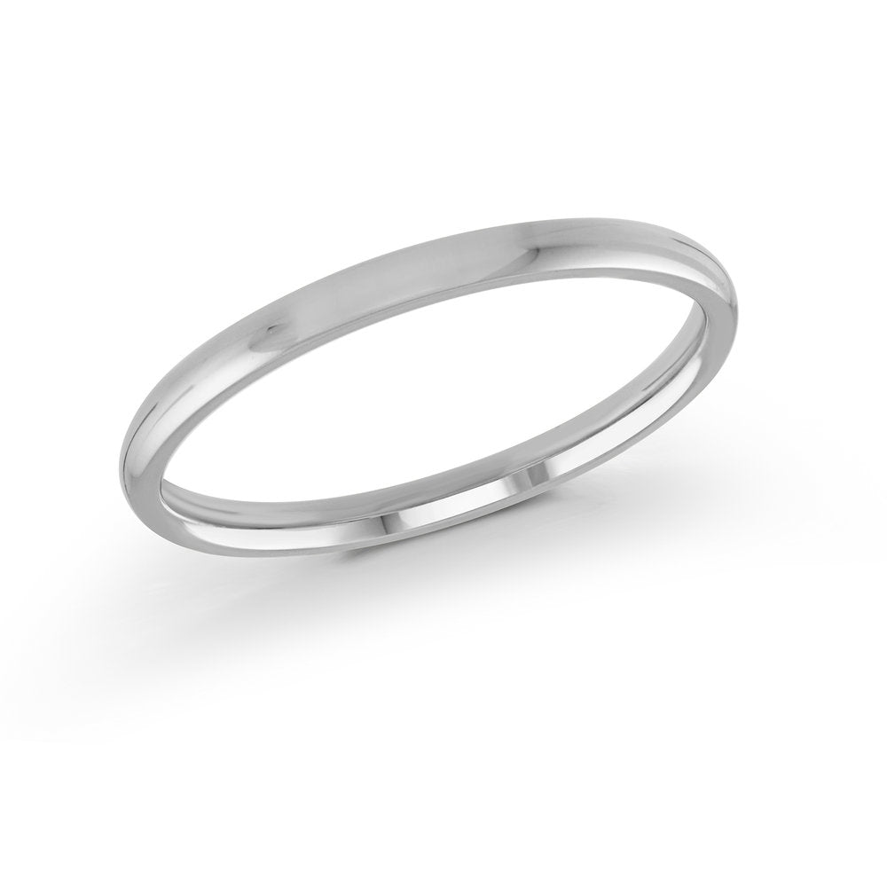 14K White Gold Wedding Band 2mm – David Scott Fine Jewelry